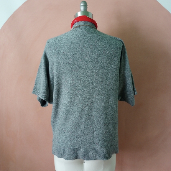 LOFT Outlet Batwing Oversized Pullover Sweater Top M Retro Beatnik Chic VLV - Picture 3 of 6